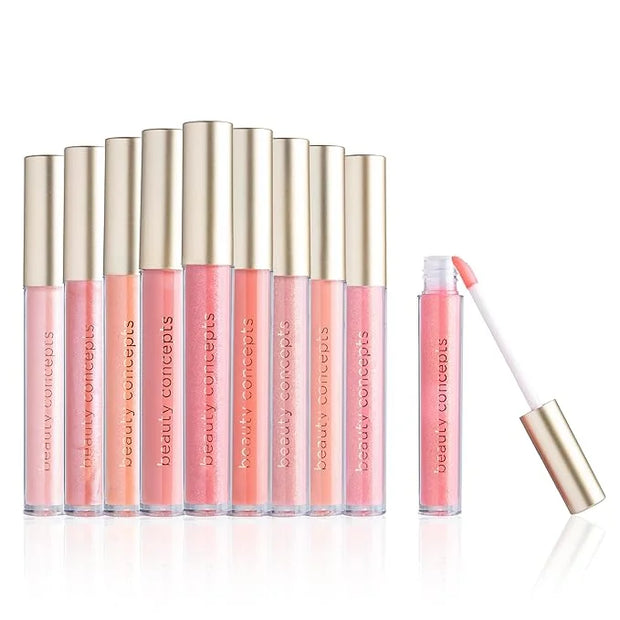 Beauty Concepts Lip Gloss Collection – Shimmering, Glossy Lip Makeup Set for a Radiant Finish, Pink Colors Collection - Pr...