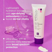 Andalou Naturals Ultra Sheer Daily Defense Facial Lotion, SPF 18, 2.7 oz, with Resveratrol CoQ10 and Antioxidants, Lightwe...