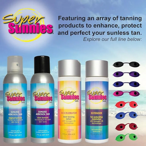 Super Sunnies Tan Extender Moisturizer Lotion with Tanogen HB for Indoor Tanning Beds & Sunless Tanning, Enriched with Alo...