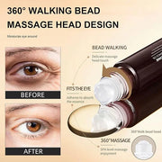 Retinol Caffeine Under Eye Roller Serum, Eye Serum for Dark Circles and Puffiness with 360° Roller Massage Ball, Reduce Wr...