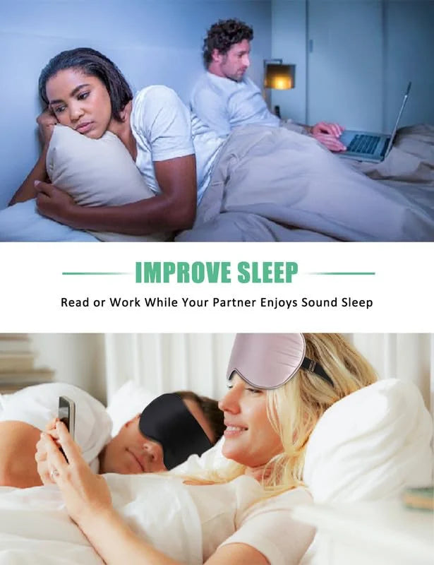 BeeVines Gel Eye Masks & Silk Sleep Mask - Product Image