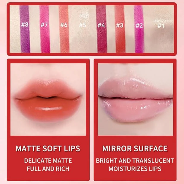 4 Pcs Roll-on Lip Gloss Set, Clear Lip Gloss Glaze Water Light Formula, Plumping Lip Oil, Long Lasting Hydrating & Moistur...