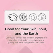 grace & stella Under Eye Brightener Balm Stick - Travel Essentials - Caffeine Eye Cream for Dark Circles, Puffiness, Wrink...