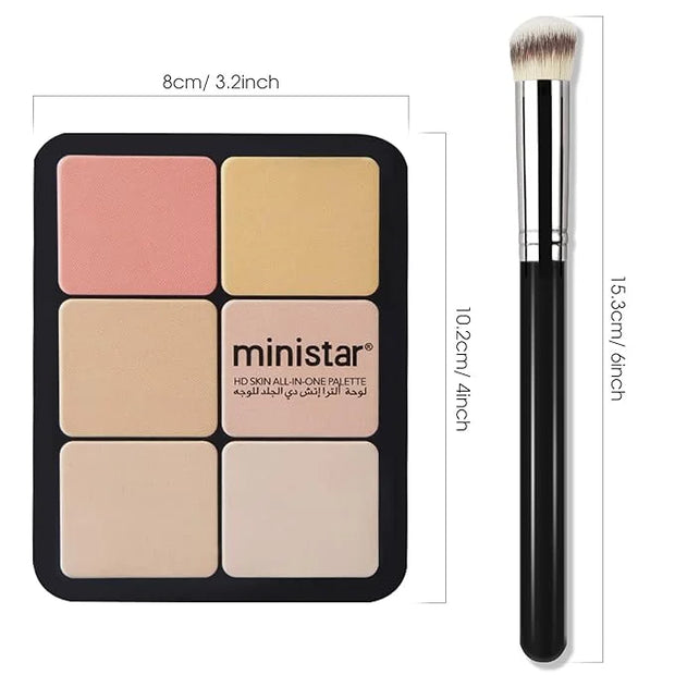 12 Colors Cream [Blush Contour Concealer Highlighter] Makeup Palette for Cheeks - All in One Makeup Palette Kit with Brush...