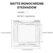 Eyeshadow Single Matte, High-Pigment Monochrome Eye Shadow Pressed Powder, Everyday Velvety Silky Eye Makeup Looks, Profes...