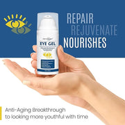 Eye Gel + Plant Stem Cells + Matrixyl 3000 + Arginine For Under And Around Eyes To Smooth Fine Lines, Eliminate Dark Circl...