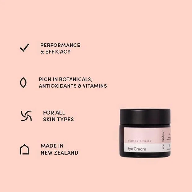 Women's Daily Eye Cream, 20ml, Nourish and Hydrate with Vitamin B3 and B5, Ginseng and Cranberry, Natural Ingredients, Veg...