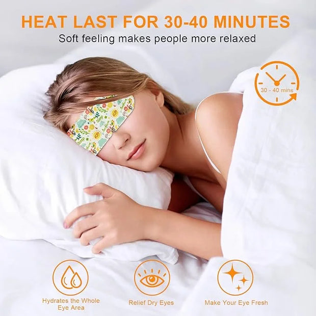 10 Packs of steam Eye Masks, Disposable Heated Eye Masks, Quickly Relieve Eye Fatigue, Suitable for Swollen Eyes, Sleep, T...