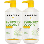 Alaffia Everyday Coconut Conditioner 2-Pack – Moisturizing Coconut Oil & Ginger Extract, Normal to Dry Hair, Curly Styles,...