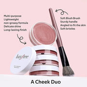 Multi Cream Blush & Blush Brush Set, Korean Makeup Blush for Cheeks, Multi-Use Face Balm, Lightweight & Hydrating, Blendab...