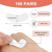200 Pcs Natural Anti-sensitive Foam Under Eye Patches Pads Eyelash Extensions Tech Supplies Stick Well No Lint Microfoam D...