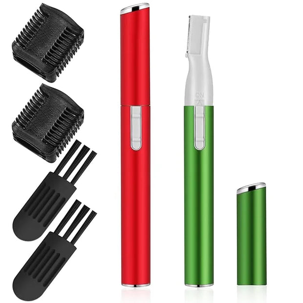 Chumia 2 Pcs Electric Eyebrow Trimmer Women Precision Face Razors Mini Shaver with Comb Christmas Women Gift Battery Opera...