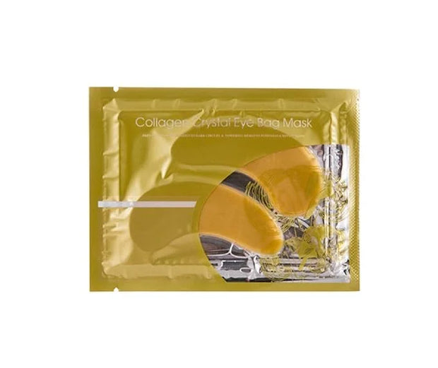 Gold Bio Collagen Crystal Mask Set - 5 Pairs Gold Eye Mask and 5 Pcs Gold Lip Mask, Anti Aging Eye and Lip Mask, - Product...