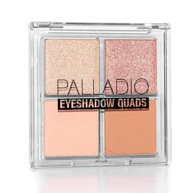 Palladio Eyeshadow Quads, Velvety Pigmented Blendable Matte, Metallic & Shimmer Finishes, Creamy Formula, Four Way Quad Ey...