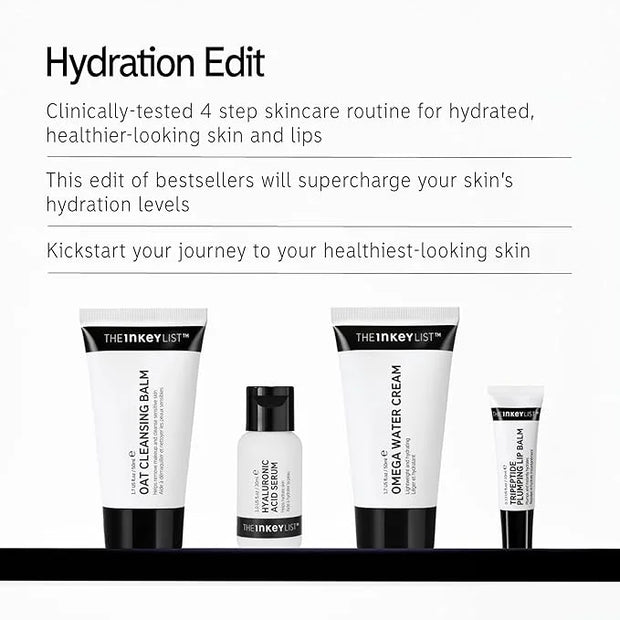 The INKEY List Hydration Edit Skincare Set, Hydrating Skin Care, Combats Dry Skin, Vegan Friendly, Suitable For All Skin T...