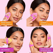 Real Techniques Miracle 2-In-1 Powder Puff, Dual-Sided, Full-Size Makeup Blending Puff, Reversible Elastic Band, Precision...
