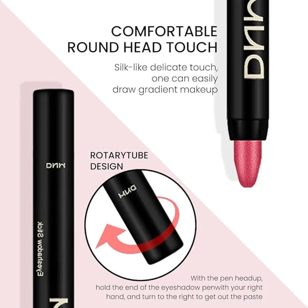 Kaely 2Pcs Cream Eyeshadow Sticks Set for Eyes Waterproof,Red Shimmer Eye shadow Stick Pencil Pen Bulk sombras en crema pa...