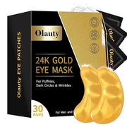 30 Pairs 24K Gold Eye Mask, Reduce Dark Circles, Puffy Eyes, Undereye Bags, Gel Collagen Eye Patches for Reduce Fine Line,...
