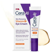 CeraVe Skin Renewing Vitamin C Eye Cream, Vitamin C, Hyaluronic Acid, Ceramides & Caffeine, Under Eye Cream For Dark Circl...