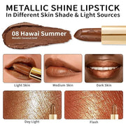 Oulac Dark Brown Lipstick for Women with Metallic 3D Shine Lightweight Hydrating Formula, High Impact Lip Color, Vegan Bea...