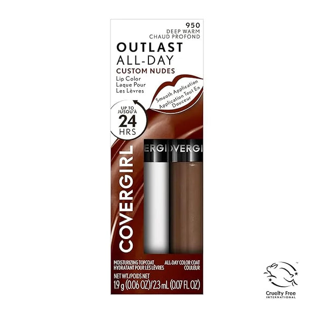 COVERGIRL Outlast All-Day Lip Color Custom Nudes, Deep Warm - Product Image