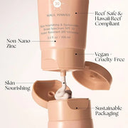 SPF 30 Mineral Sunscreen - Reef Friendly, Ocean Safe, Vegan Sunscreen Lotion for All Ages, No White Residue, Water-Resista...