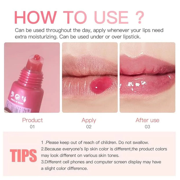 5 Colors Lip Balm Butter,Hydrating Lip Gloss Set,Plumping Lip Glow Oil,Nourishing Lip Care Repair Lip Mask with Natural In...