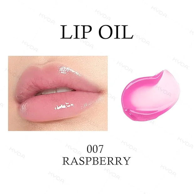 KYDA Hydrating Lip Glow Oil, Moisturizing Lip Oil, Glossy Transparent Plumping Lip Gloss, Tinted Lip Oil for Lip Care and ...