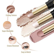 FV Waterproof Eyeshadow Stick Duo,Long-Lasting Cream Eye Shadow Makeup Sets, High Pigmented Eyeshadow Pencil with Matte & ...