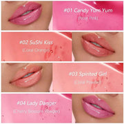 Hydrating Lip Glow Oil, Plumping Lip Gloss Transparent Lip Oil Tinted for Lip Care and Dry Lips, Non Sticky, Shiny and Moi...