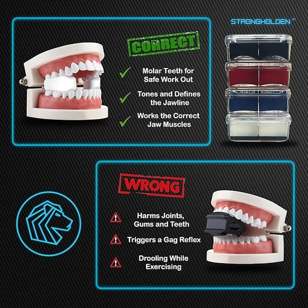 Jawline Exerciser for Men & Women - 4 (8pcs) Silicone (4 Levels - Product Image