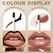 Peel Off Lip Liner Stain Tattoo, Long Lasting Waterproof Lip Stain Peel off, Tattoo Nude Lip Liner and Lip Gloss Combo, No...