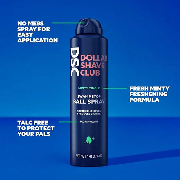 Dollar Shave Club | Ball Spray (2 Pack) | Fast Absorbing Body Deodorant Spray for Men - Product Image