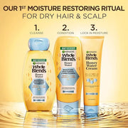 Garnier Whole Blends Honey Water Moisture Restoring Shampoo, Hair Care for Dry Hair and Dry Scalp with Honey Nectar and Fl...