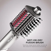Shark FlexFusion Hair Dryer with Fusion Hair Brush, Diffuser, Ceramic Air Styler with Auto-Wrap Hair Curlers, Ceramic Plat...