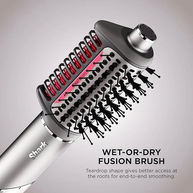 Shark FlexFusion Hair Dryer with Fusion Hair Brush, Diffuser, Ceramic Air Styler with Auto-Wrap Hair Curlers, Ceramic Plat...