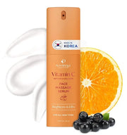 PLANTIFIQUE Korean Vitamin C Face Massage Serum and Gold Under Eye Patches for Puffy Eyes and Dark Circles 5 Pairs - Produ...