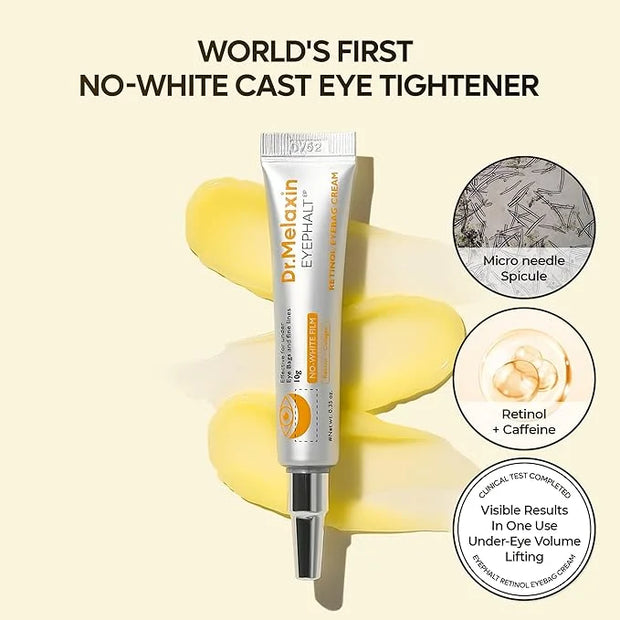 Retinol Eyebag Cream for Puffiness, Dark Circles & Fine Lines, Wrinkle, EGF Anti-Aging Under Eye Moisturizer with Niacinam...