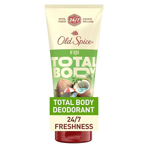 Old Spice Whole Body Deodorant for Men, Total Body Deodorant, Fiji Scent, Aluminum Free Deodorant Cream for 24/7 Freshness...