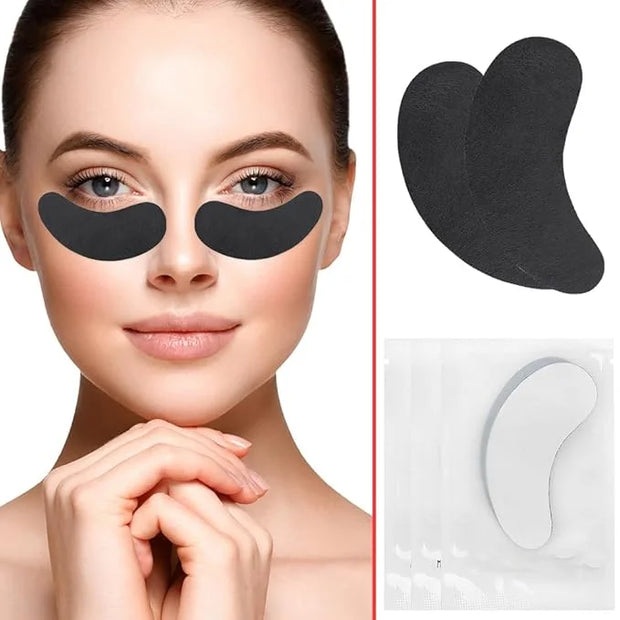 100 Pairs Hydrogel Under Eye Gel Patches Lint Free Eye Lash Pads Eyelash Extension Supplies Beauty Makeup Eye Mask Kit, Tr...