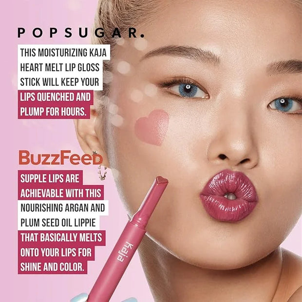 Kaja Lip Gloss - Heart Melter | High-shine, Glossy Finish, Soft Rosy Mauve, Moisturize, 03 Crazy 4U, 0.04 Oz - Product Image
