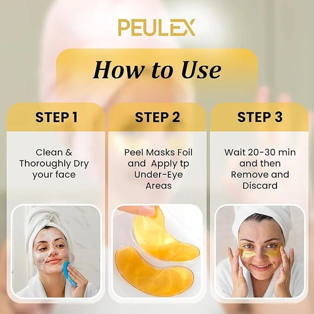 Beauty Golden Under Eye Patches (60 Pairs) - Under Eye Mask for Face Collagen Skin Care Products, Treatment for Dark Circl...