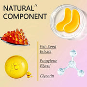 Under Eye Patches -30 Pairs Caviar Essence Eye Mask Eye Pads for Puffy Eyes, Reducing Dark Circles, Anti-Aging, Collagen E...