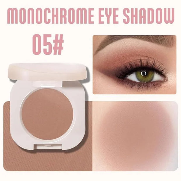 Pressed Single Matte Eyeshadow Palette, Brown eyeshadow For Old Women, Pigmented Waterproof Sombras Para Ojos, Single Pres...