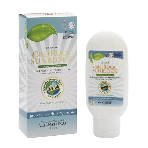 | Sunblock® SunScreen Lotion SPF 35+ | All Natural Organic Zinc Unscented Sunscreen for Sun Protection | All Natural Perso...