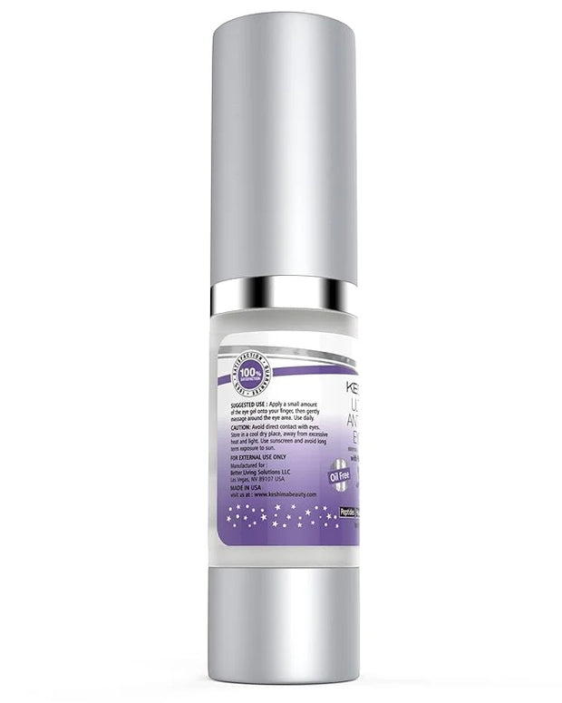 Keshima Eye Gel for Crow's Feet, Puffiness, Sagging Skin, Dark Circles and Wrinkles - Cream with Plant Stem Cells, Vitamin...