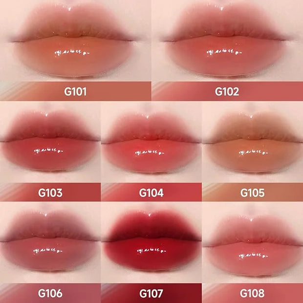 Hydrating Lip Gloss Serum, Moisturizing, Plunping, Shiny Lip Glow, Tinted Lip Care with Vitamin E, Crithmum Maritimum Esse...