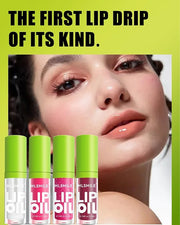 4 Colors Lip Oil Lip Glaze,Hydrating Tinted Plumping Lip Gloss,Clear Pink Shiny Glow Reviver Lip Care Oil,Longlasting Non-...