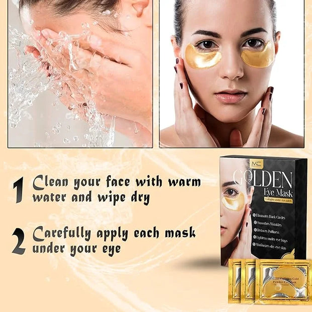 MC UNDER EYE PATCH(20PCS),MC GOLDEN EYE MASK,UNDER EYE CARE,FACIAL CARE,UNDER EYE COLLAGEN PATCH,COLLAGEN GEL PADS FOR MEN...