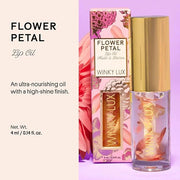 Winky Lux Flower Petal Hydrating Lip Oil - Non-Sticky Lip Gloss for Dry & Damaged Lips, Enhances Shine - Softening Glow Li...